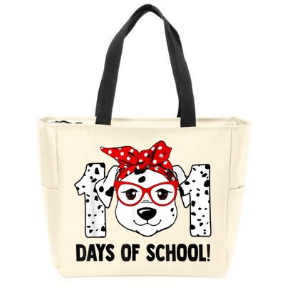101 Days Of School Dalmatian Dog Teachers Kids Gift Zip Tote Bag