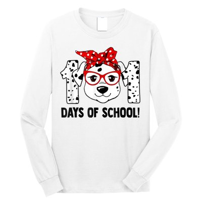 101 Days Of School Dalmatian Dog Teachers Kids Gift Long Sleeve Shirt