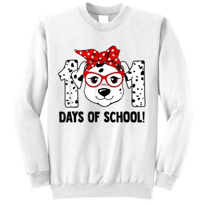 101 Days Of School Dalmatian Dog Teachers Kids Gift Sweatshirt
