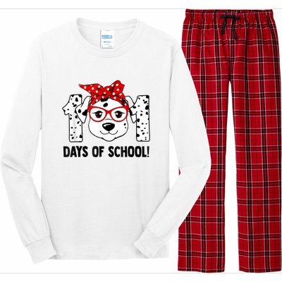 101 Days Of School Dalmatian Dog Teachers Kids Gift Long Sleeve Pajama Set