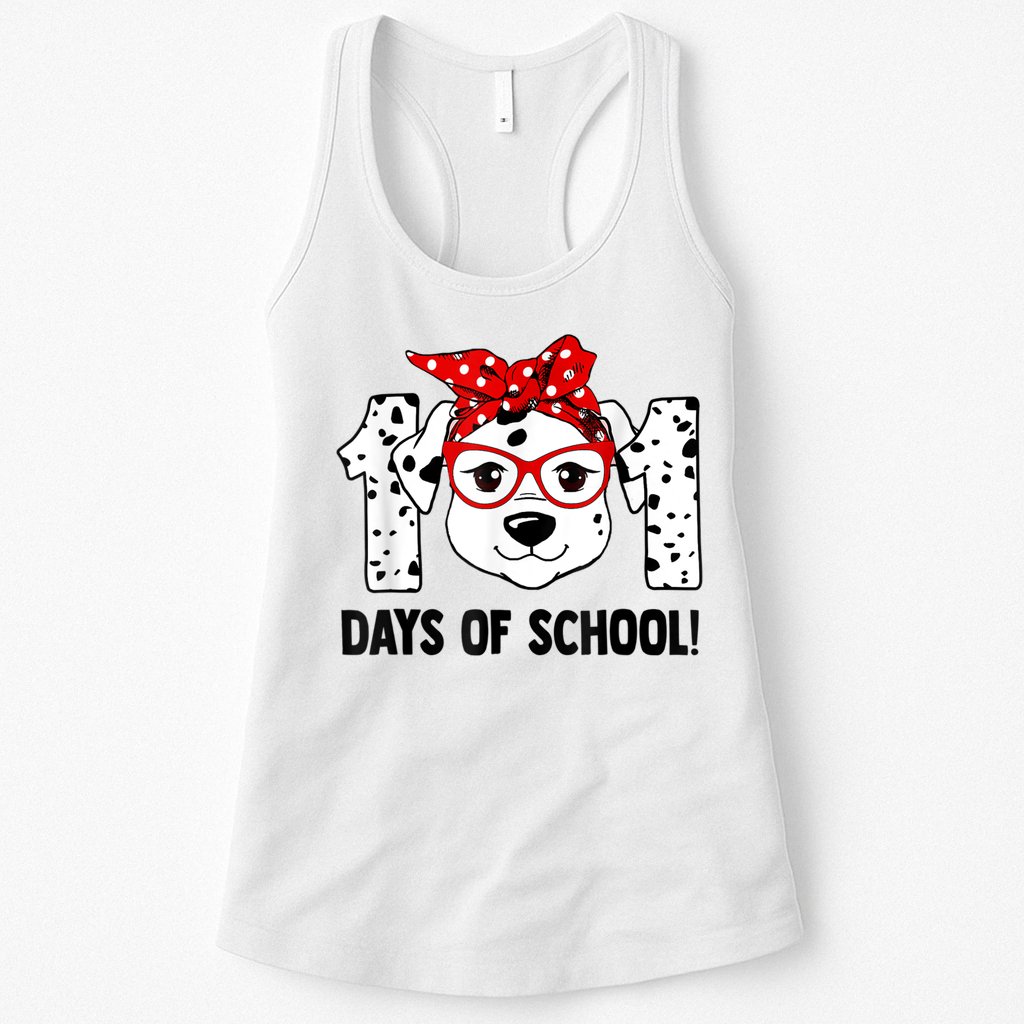 101 Days Of School Dalmatian Dog Teachers Kids Gift Womens Tank Top
