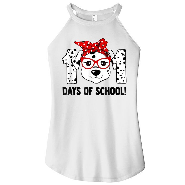 101 Days Of School Dalmatian Dog Teachers Kids Gift Women's Perfect Tri Rocker Tank