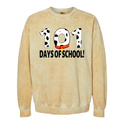 101 Days Of School Dalmatian Dog Colorblast Crewneck Sweatshirt