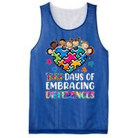 100 Days Of School Embracing Differences Autism Support Cool Gift Mesh Reversible Basketball Jersey Tank