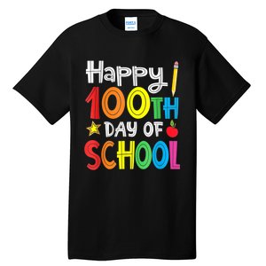 100th Day Of School A Gift For Teachers Kids Child Happy 100 Days Tall T-Shirt