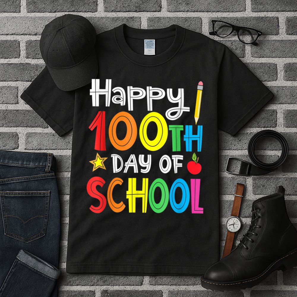 100th Day Of School A Gift For Teachers Kids Child Happy 100 Days Tall T-Shirt