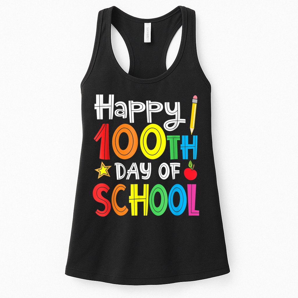100th Day Of School A Gift For Teachers Kids Child Happy 100 Days Womens Tank Top