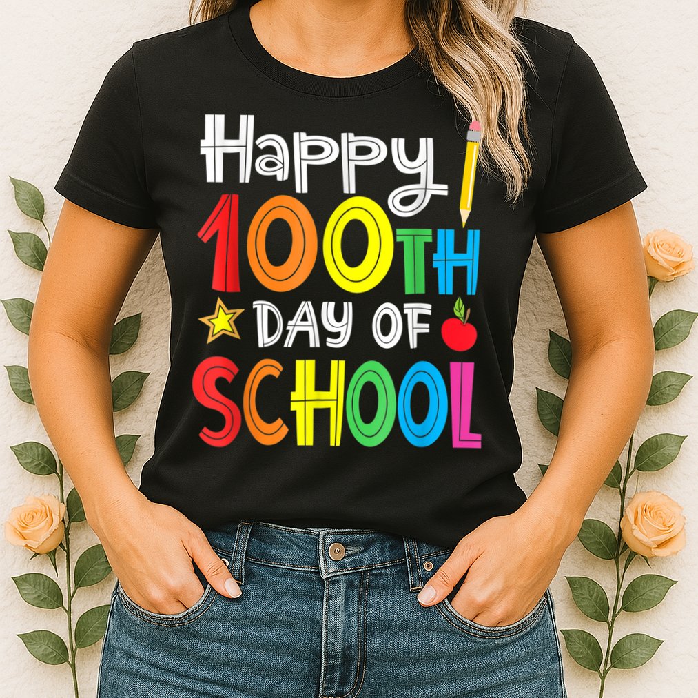 100th Day Of School A Gift For Teachers Kids Child Happy 100 Days Womens T-Shirt