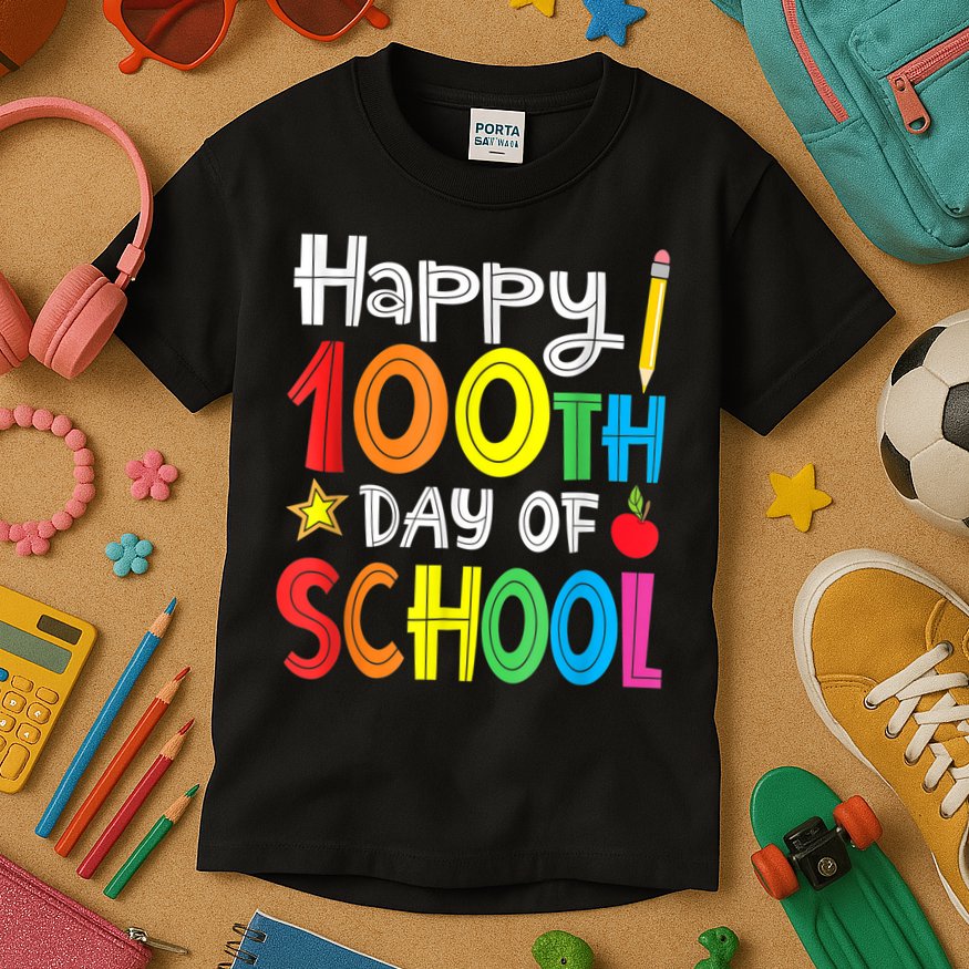 100th Day Of School A Gift For Teachers Kids Child Happy 100 Days Kids T-Shirt
