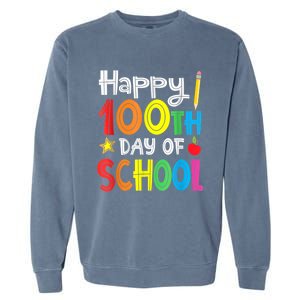 100th Day Of School A Gift For Teachers Kids Child Happy 100 Days Garment-Dyed Sweatshirt