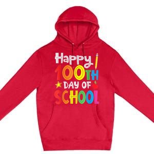 100th Day Of School A Gift For Teachers Kids Child Happy 100 Days Premium Pullover Hoodie