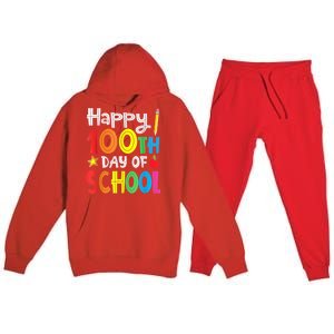 100th Day Of School A Gift For Teachers Kids Child Happy 100 Days Premium Hooded Sweatsuit Set