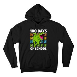 100th Day Of School Dino Fun Dinosaur Design Hoodie