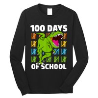 100th Day Of School Dino Fun Dinosaur Design Long Sleeve Shirt