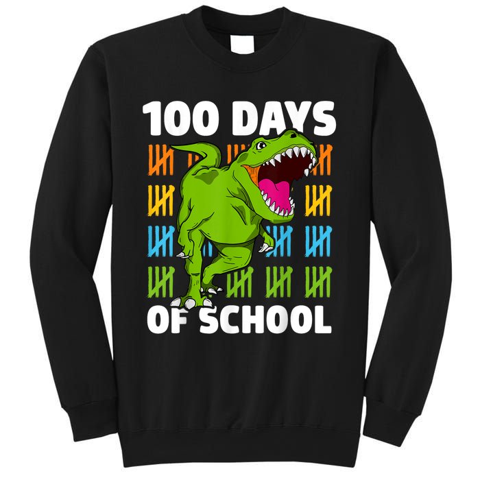 100th Day Of School Dino Fun Dinosaur Design Sweatshirt