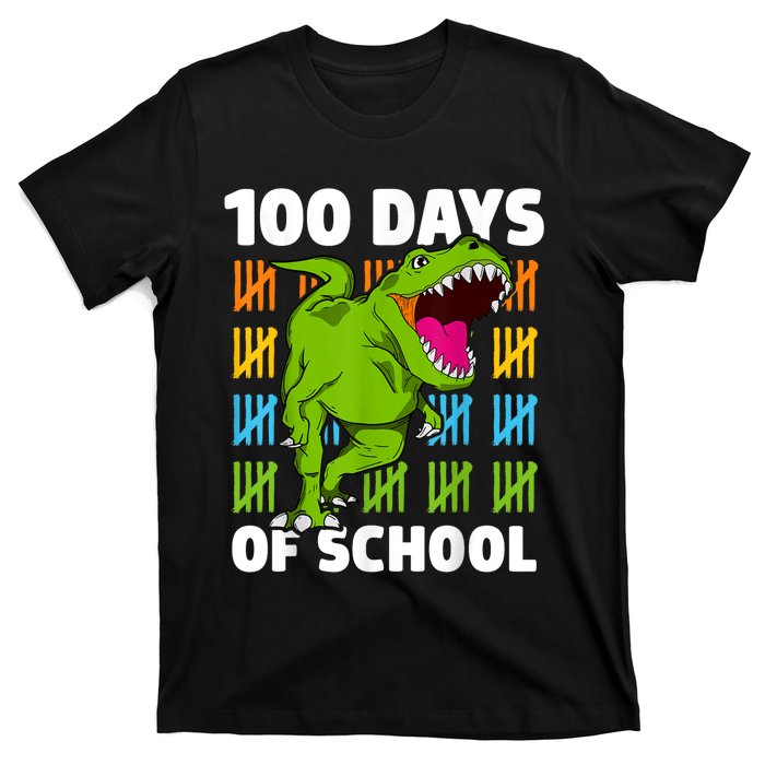 100th Day Of School Dino Fun Dinosaur Design T-Shirt