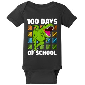 100th Day Of School Dino Fun Dinosaur Design Baby Bodysuit