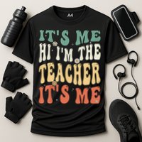 100th Day Of School I’m The Teacher It’s Me Funny Teacher Cooling Performance Crew T-Shirt