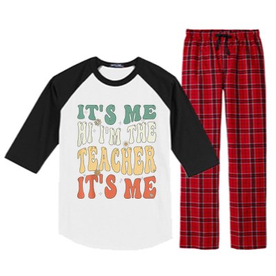 100th Day Of School I’m The Teacher It’s Me Funny Teacher Raglan Sleeve Pajama Set