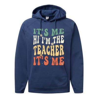 100th Day Of School I’m The Teacher It’s Me Funny Teacher Performance Fleece Hoodie