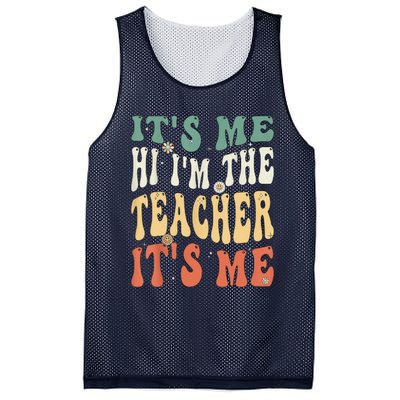 100th Day Of School I’m The Teacher It’s Me Funny Teacher Mesh Reversible Basketball Jersey Tank