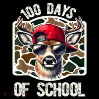 100 Days Of School Deer Hunting Deer Camo Hunter Sustainable Bucket Hat