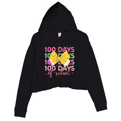 100 Days Of School Costume 100 Days Of School Girl Crop Fleece Hoodie