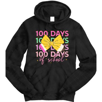 100 Days Of School Costume 100 Days Of School Girl Tie Dye Hoodie