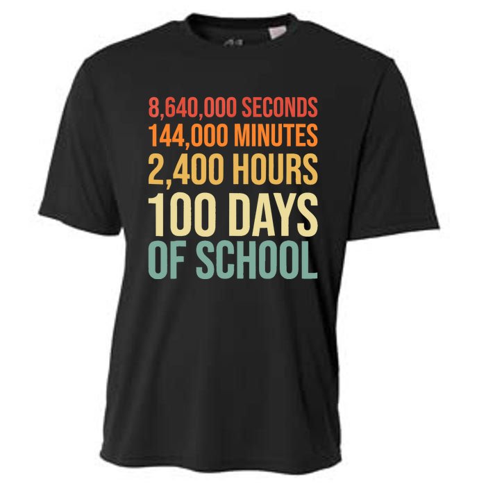 100 Days Of School Teacher Outfit 80s Retro Vintage Student Cooling Performance Crew T-Shirt