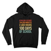 100 Days Of School Teacher Outfit 80s Retro Vintage Student Tall Hoodie