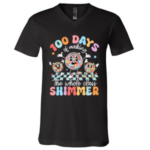 100 Days Of Making Whole Class Shimmer V-Neck T-Shirt