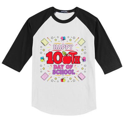 100 Days Of School Costume Teacher Student 100th Day Kids Colorblock Raglan Jersey
