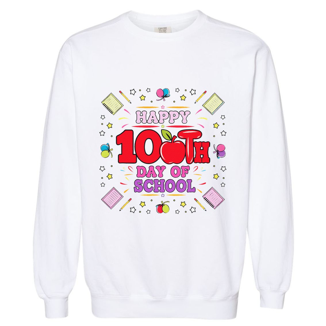 100 Days Of School Costume Teacher Student 100th Day Garment-Dyed Sweatshirt