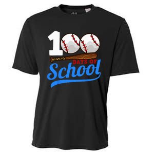 100 Days Of School Baseball 100th Day Cooling Performance Crew T-Shirt