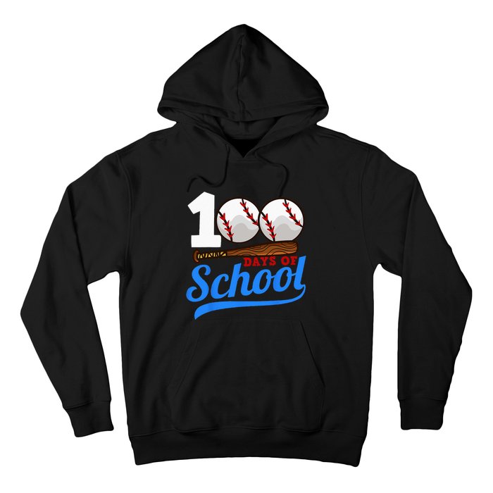 100 Days Of School Baseball 100th Day Hoodie