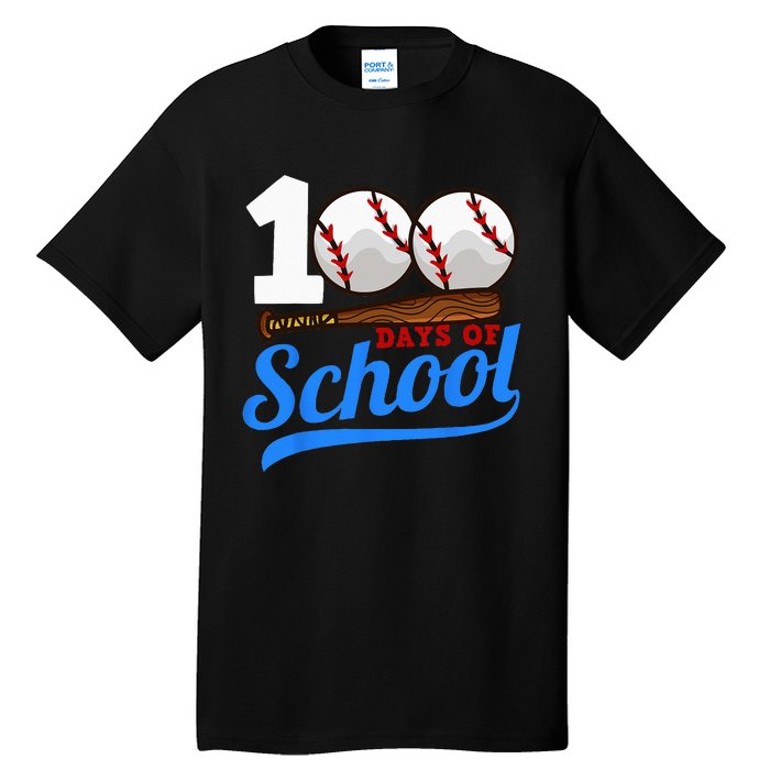 100 Days Of School Baseball 100th Day Tall T-Shirt