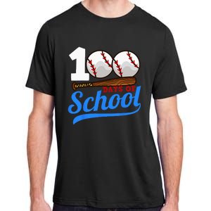 100 Days Of School Baseball 100th Day Adult ChromaSoft Performance T-Shirt