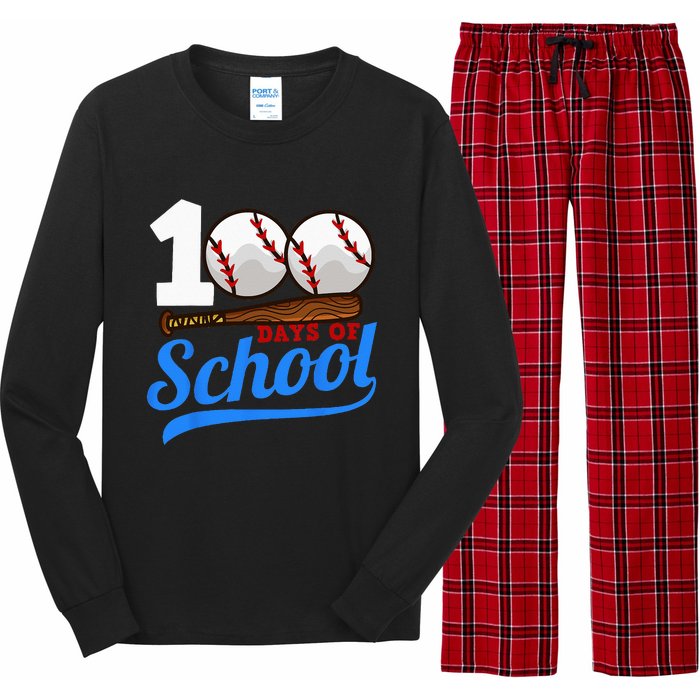 100 Days Of School Baseball 100th Day Long Sleeve Pajama Set