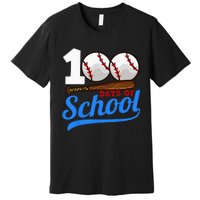 100 Days Of School Baseball 100th Day Premium T-Shirt