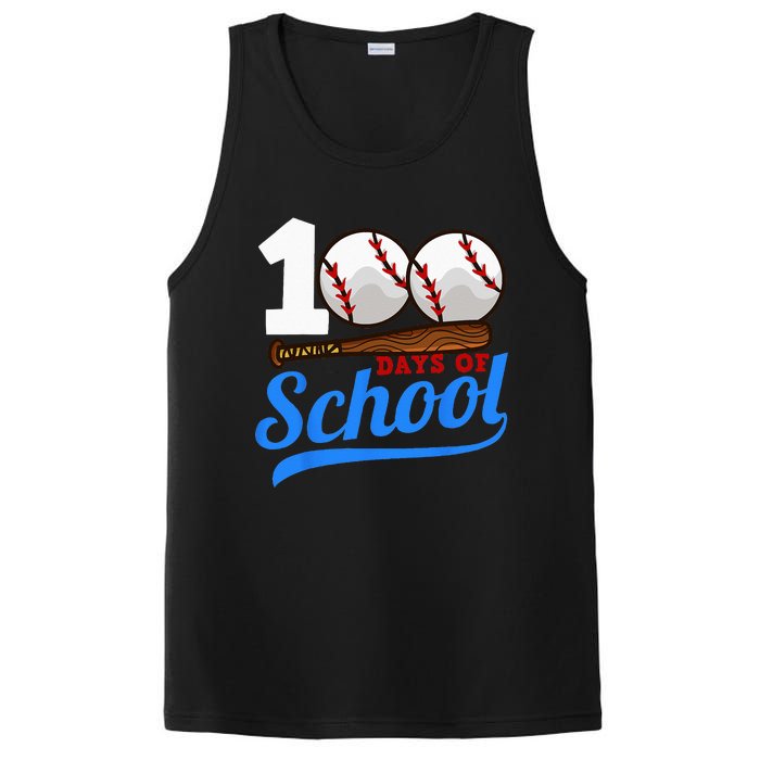 100 Days Of School Baseball 100th Day PosiCharge Competitor Tank