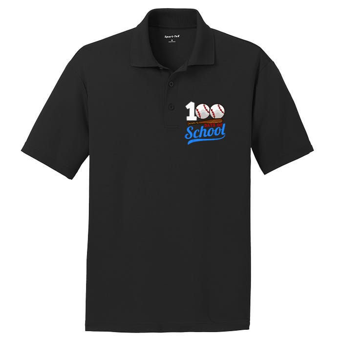 100 Days Of School Baseball 100th Day PosiCharge RacerMesh Polo