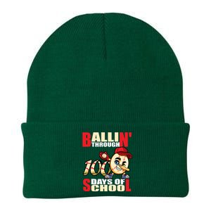 100 days of school baseball boy 100th day Knit Cap Winter Beanie