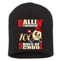 100 days of school baseball boy 100th day Short Acrylic Beanie