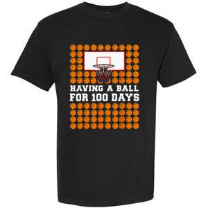 100 Days Of School Basketball 100th Day Balls Garment-Dyed Heavyweight T-Shirt