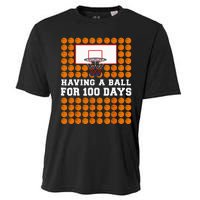 100 Days Of School Basketball 100th Day Balls Cooling Performance Crew T-Shirt