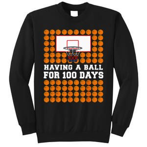 100 Days Of School Basketball 100th Day Balls Sweatshirt