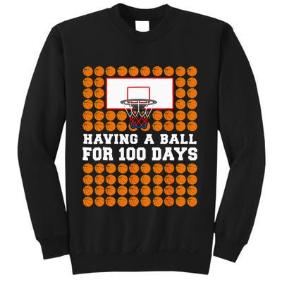 100 Days Of School Basketball 100th Day Balls Sweatshirt