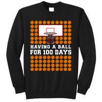 100 Days Of School Basketball 100th Day Balls Sweatshirt