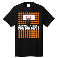 100 Days Of School Basketball 100th Day Balls Tall T-Shirt