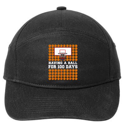 100 Days Of School Basketball 100th Day Balls 7-Panel Snapback Hat